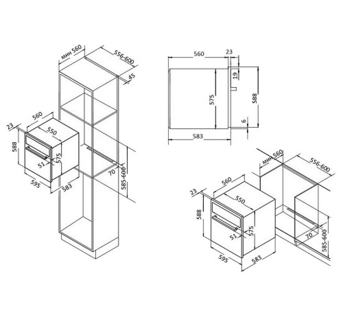 Электрический духовой шкаф KORTING OKB 561 CFX