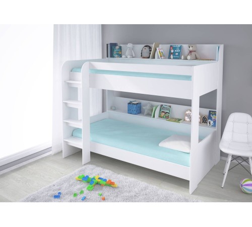 Кровать 2-х ярусная Polini kids Simple 5000 (0001576.9) [Белый]