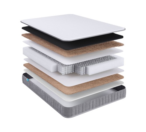 Кровать с подъемным механизмом Симона Люкс ПМ, какао велюр + Матрас Optima S 25 relax 140х200