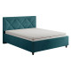 Кровать с подъемным механизмом Хлоя 140х200, изумрудный велюр