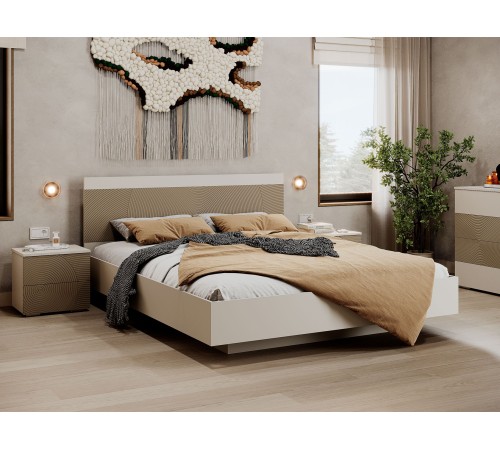 Кровать Атлантис 160х200, кашемир/флан матовая