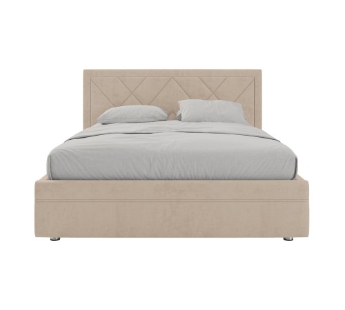 Кровать с подъемным механизмом Мелинда 140х200, кремовый велюр