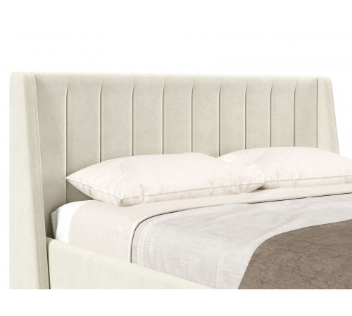 Кровать с подъемным механизмом Одри 160х200, молочный велюр