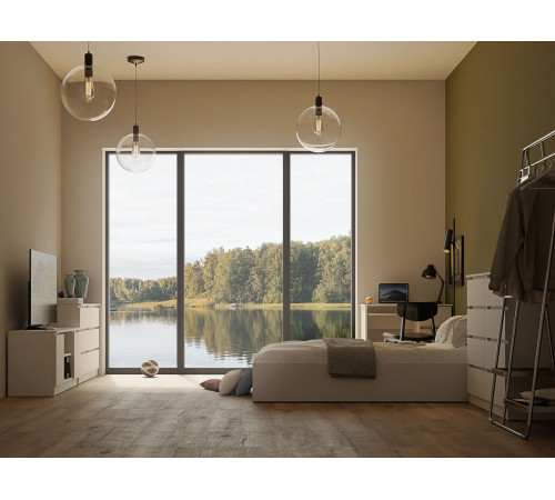 Кровать Ньерд 120х200, дуб вотан