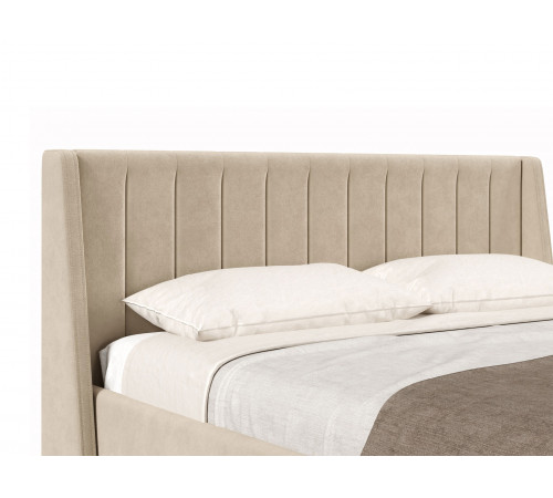 Кровать с подъемным механизмом Одри 180х200, кремовый велюр