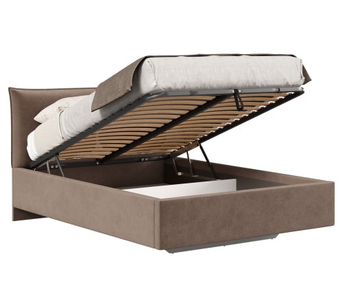 Кровать с подъемным механизмом Реди 140х200, какао велюр