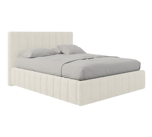 Кровать с подъемным механизмом Аметис 140х200, кремовый велюр
