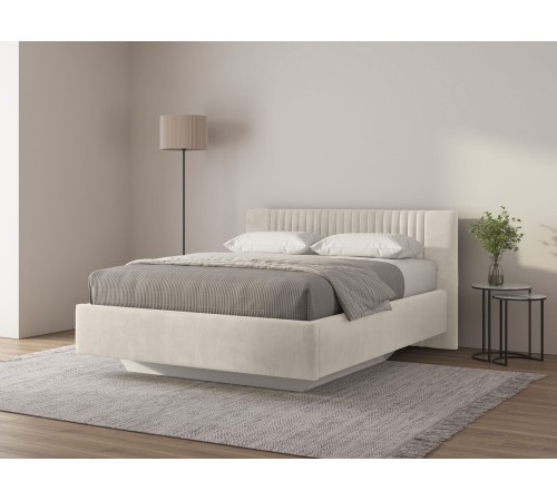 Кровать с подъемным механизмом Нейми 120х200, кремовый велюр