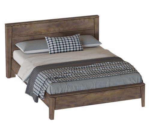 Кровать с подъемным механизмом и внутренним коробом Мальта 140х200 см, дуб винтерберг