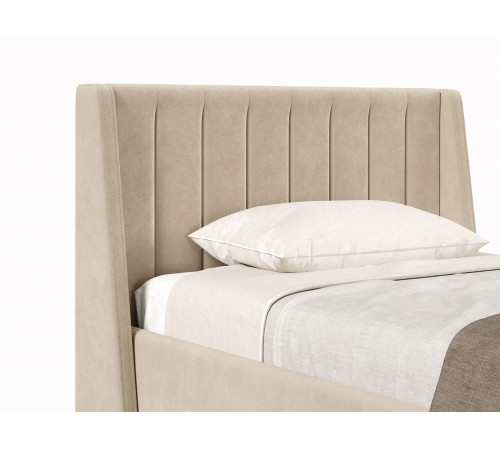 Кровать с подъемным механизмом Одри 120х200, кремовый велюр