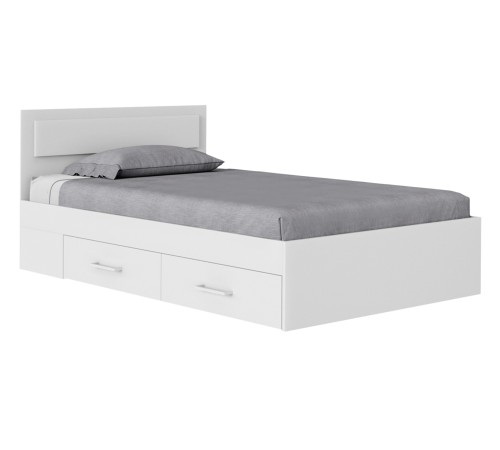 Кровать София с ящиками 120х200, белый + Матрас First SХ 19 120х200