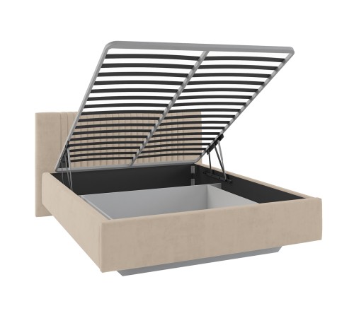 Кровать с подъемным механизмом Нейми 120х200, кремовый велюр