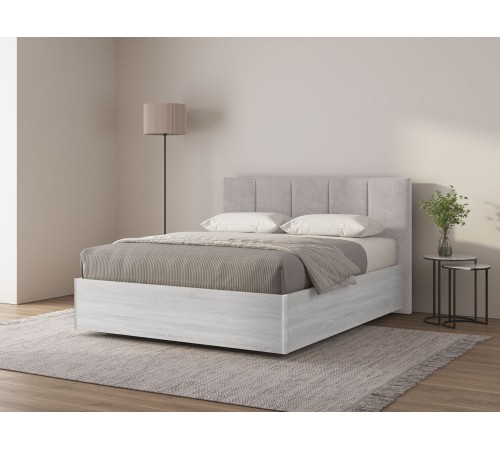 Кровать с подъемным механизмом Джулия 120х200, ясень анкор светлый/кремово-серый