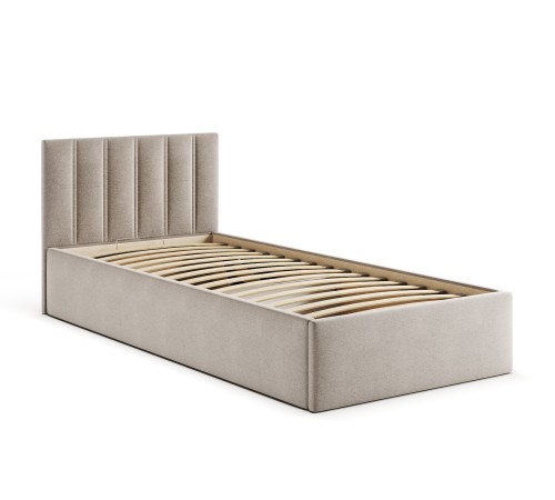 Кровать с ПМ Корсо 90х200, рогожка бежевая Кровать с ПМ Корсо 90х200, рогожка бежевая