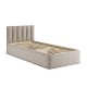 Кровать с ПМ Корсо 90х200, рогожка бежевая