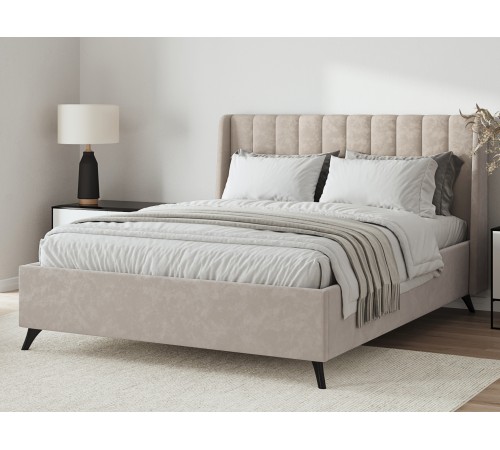 Кровать с подъемным механизмом Холли 140х200, какао велюр + Матрас Status S 24 double 140х200