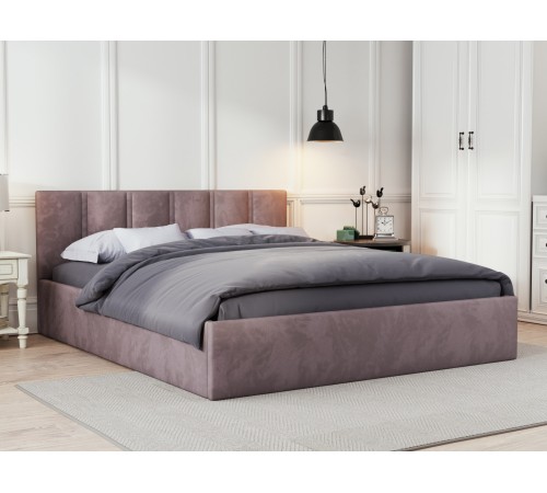 Кровать с подъемным механизмом Корсо 120х200, какао велюр + Матрас Optima S 20 double 120х200