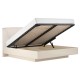 Кровать с внутренним под. мех. Капри ПМ 140х200, сатин/айвори микровелюр