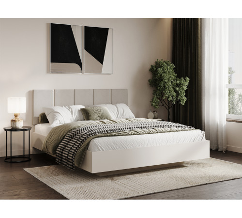 Кровать Мирен 160х200, кашемир/бежевый