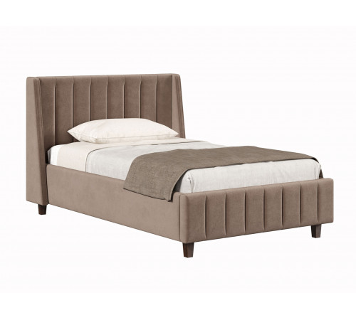 Кровать с подъемным механизмом Одри 120х200, какао велюр