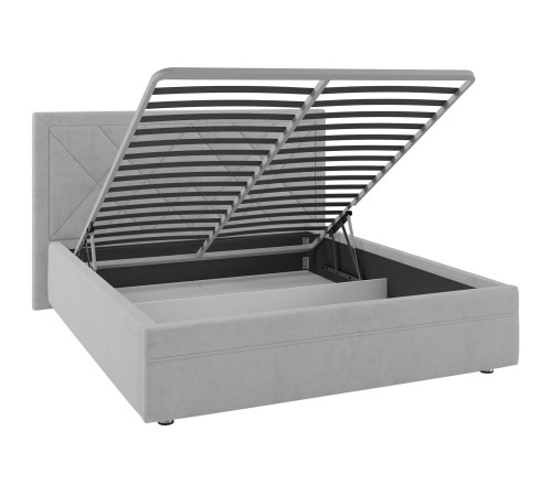 Кровать с подъемным механизмом Мелинда 140х200, кремовый велюр