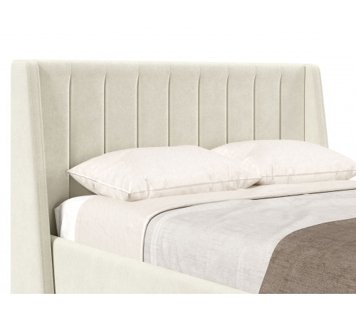 Кровать с подъемным механизмом Одри 140х200, молочный велюр