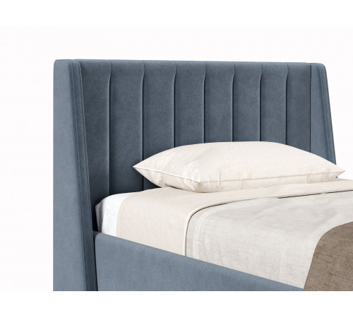 Кровать с подъемным механизмом Одри 120х200, серый велюр