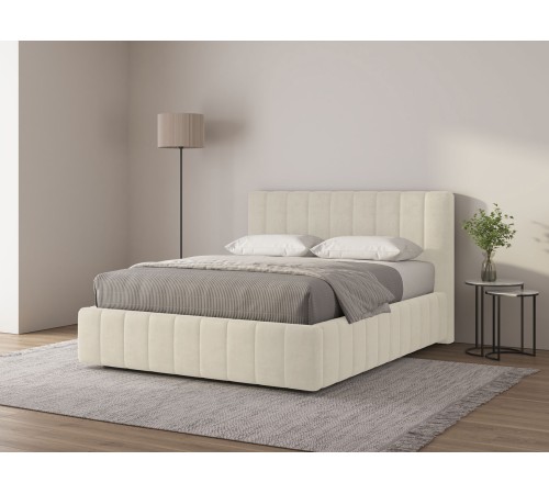 Кровать с подъемным механизмом Аметис 140х200, кремовый велюр