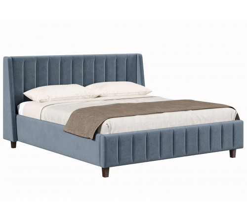 Кровать с подъемным механизмом Одри 180х200, серый велюр