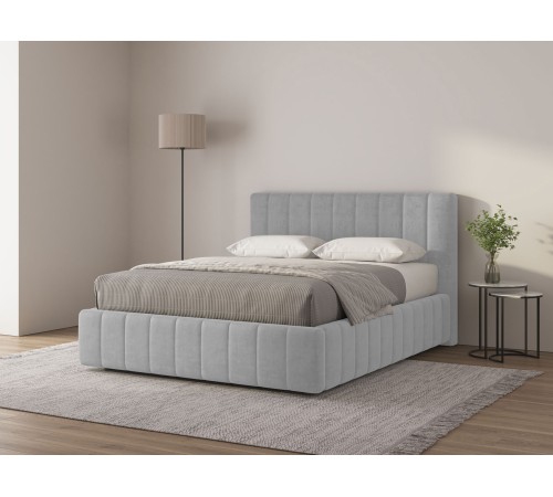 Кровать с подъемным механизмом Аметис 140х200, кремовый велюр