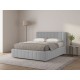 Кровать с подъемным механизмом Аметис 140х200, кремовый велюр