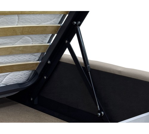 Кровать с подъемным механизмом Аметис 140х200, кремовый велюр