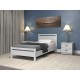 Кровать Массив Сосны Браун Белый античный + Пружинный матрас Optima S 21 relax 120х200 см, белый античный