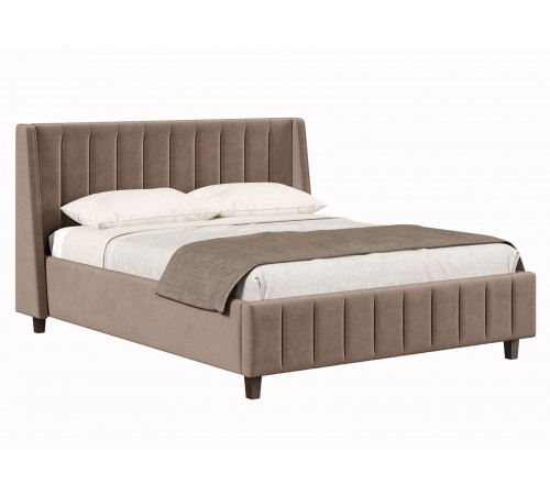 Кровать с подъемным механизмом Одри 160х200, какао велюр