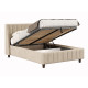 Кровать с подъемным механизмом Одри 140х200, кремовый велюр