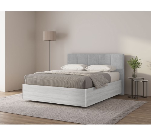 Кровать с подъемным механизмом Джулия 120х200, ясень анкор светлый/кремово-серый