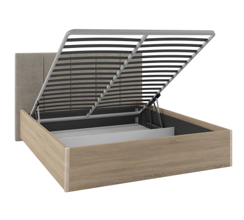 Кровать с подъемным механизмом Джулия 120х200, ясень анкор светлый/кремово-серый