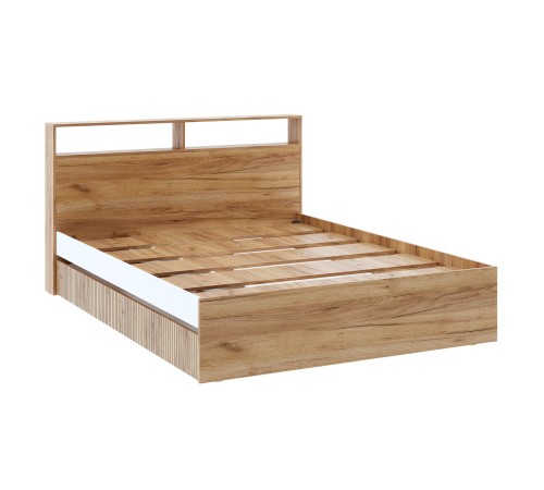 Кровать Ивис 160х200, дуб крафт золотой/белый