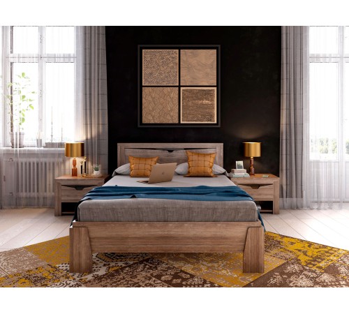 Кровать Соренто 120х200 см, дуб бонифаций