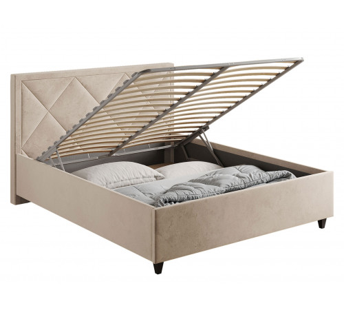 Кровать с подъемным механизмом Хлоя 140х200, изумрудный велюр