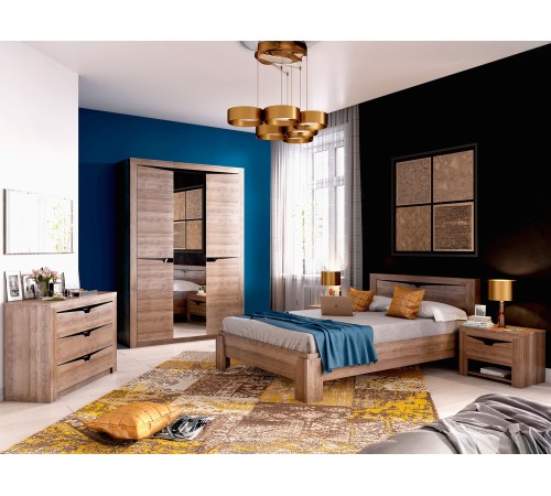 Кровать Соренто 120х200 см, дуб бонифаций