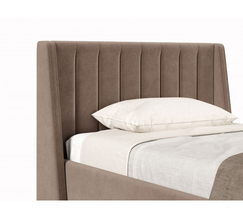 Кровать с подъемным механизмом Одри 120х200, какао велюр