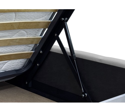 Кровать с подъемным механизмом Аметис 140х200, кремовый велюр