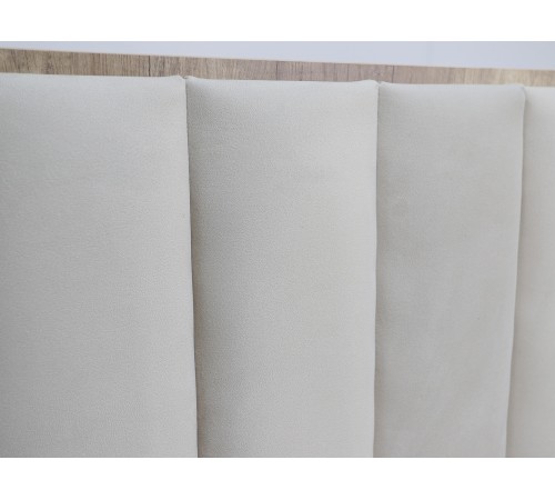 Кровать с подъемным механизмом Джулия 140х200, сатин/дуб каньон/бежевый велюр