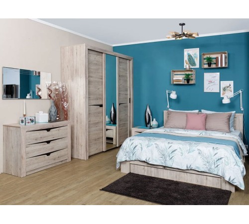 Кровать Соренто 120х200 см, дуб бонифаций