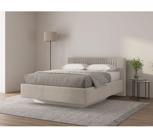 Кровать с подъемным механизмом Нейми 120х200, кремовый велюр