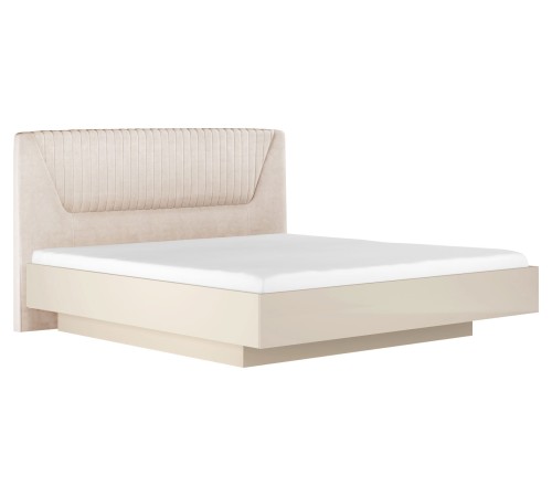 Кровать с внутренним под. мех. Капри ПМ 140х200, сатин/айвори микровелюр Кровать с внутренним под. мех. Капри ПМ 140х200, сатин/айвори микровелюр