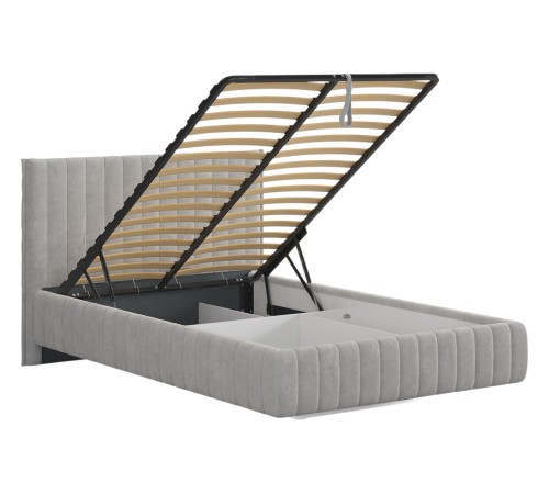 Кровать с подъемным механизмом Твикс 120х200, галька велюр Кровать с подъемным механизмом Твикс 120х200, галька велюр