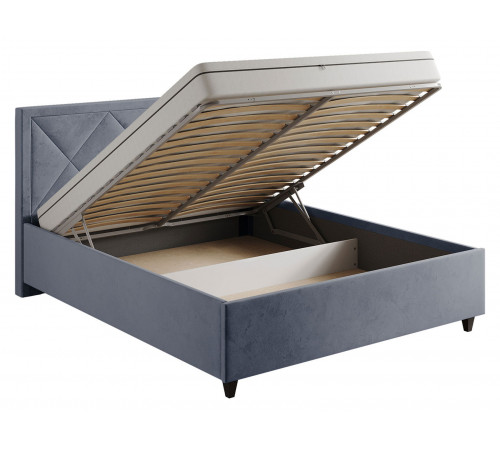 Кровать с подъемным механизмом Хлоя 140х200, изумрудный велюр