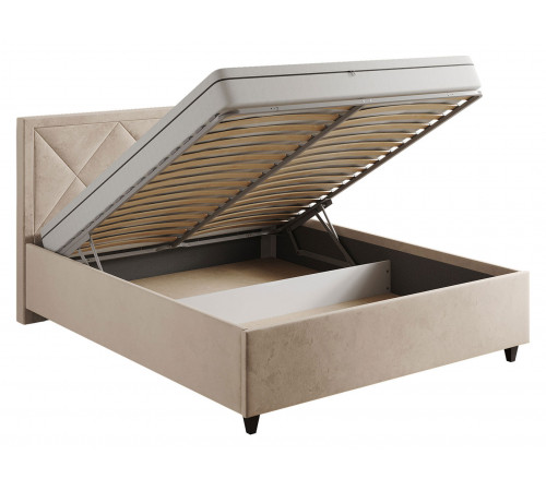 Кровать с подъемным механизмом Хлоя 140х200, изумрудный велюр